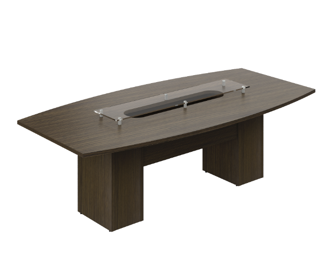 Conference table with glass 96 x 48 x 30" Bento