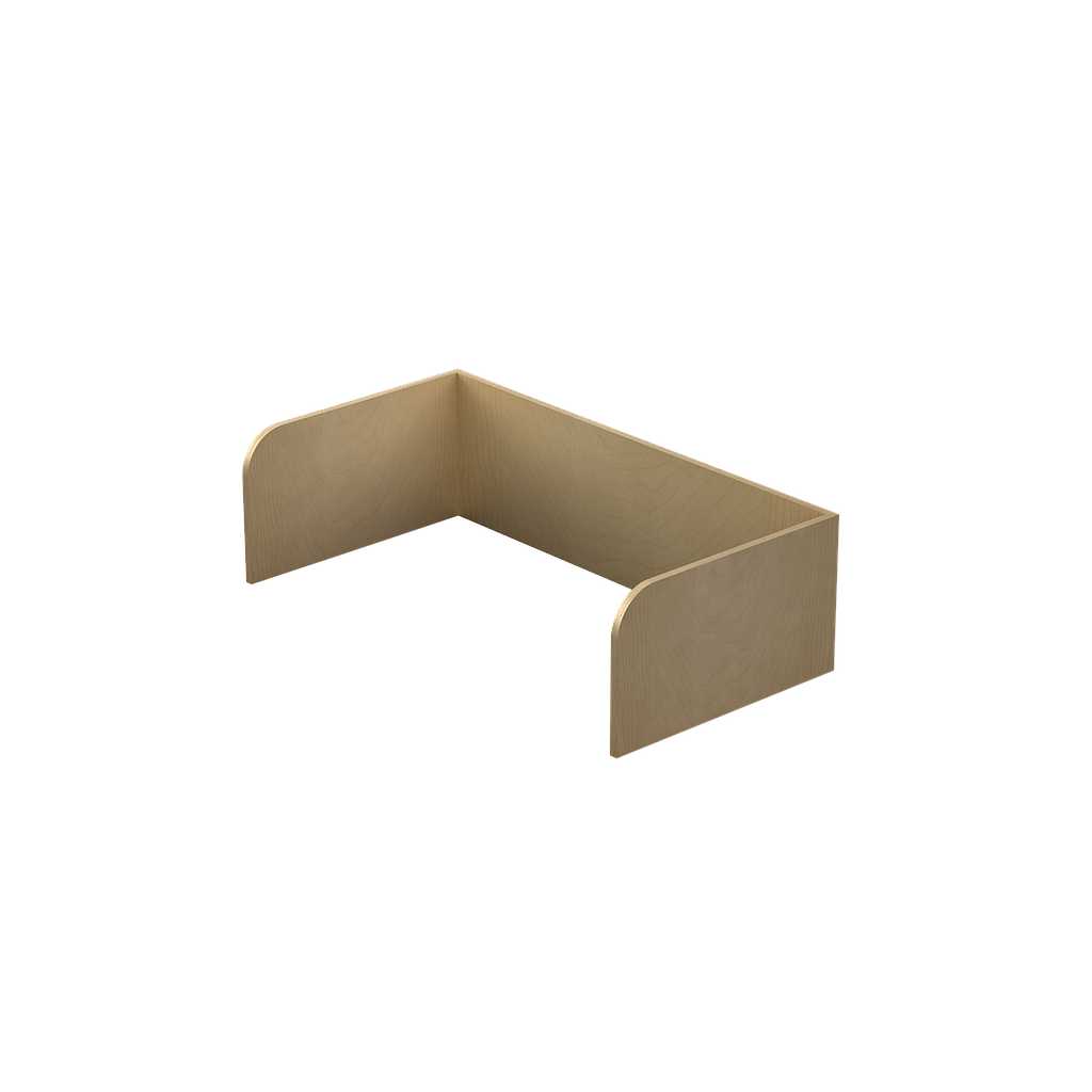 [GAK836MM3BP04PL00] Desk screen 46.5 x 23.5 x 13.5" 3MM Cyber (Cherry, En Polvo Negro)