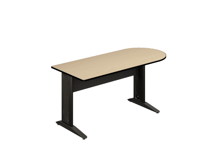 [GAK580160MM3M28BP04PL00] Peninsula desk 28MM 63 x 28 x 30" 3MM Cyber (Cherry, En Polvo Negro)