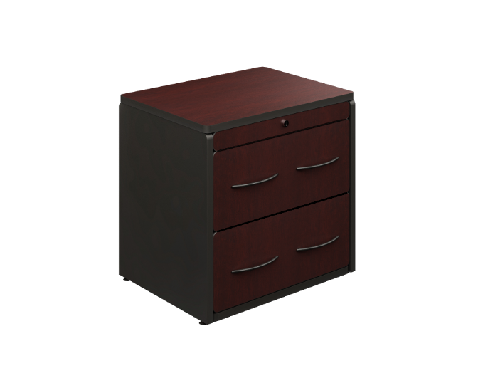 [GBS350BP04BP00] 2 Drawer lateral file cabinet (letter) 30 x 23 x 30" Spazio (Cherry, Baja Presion Negro)