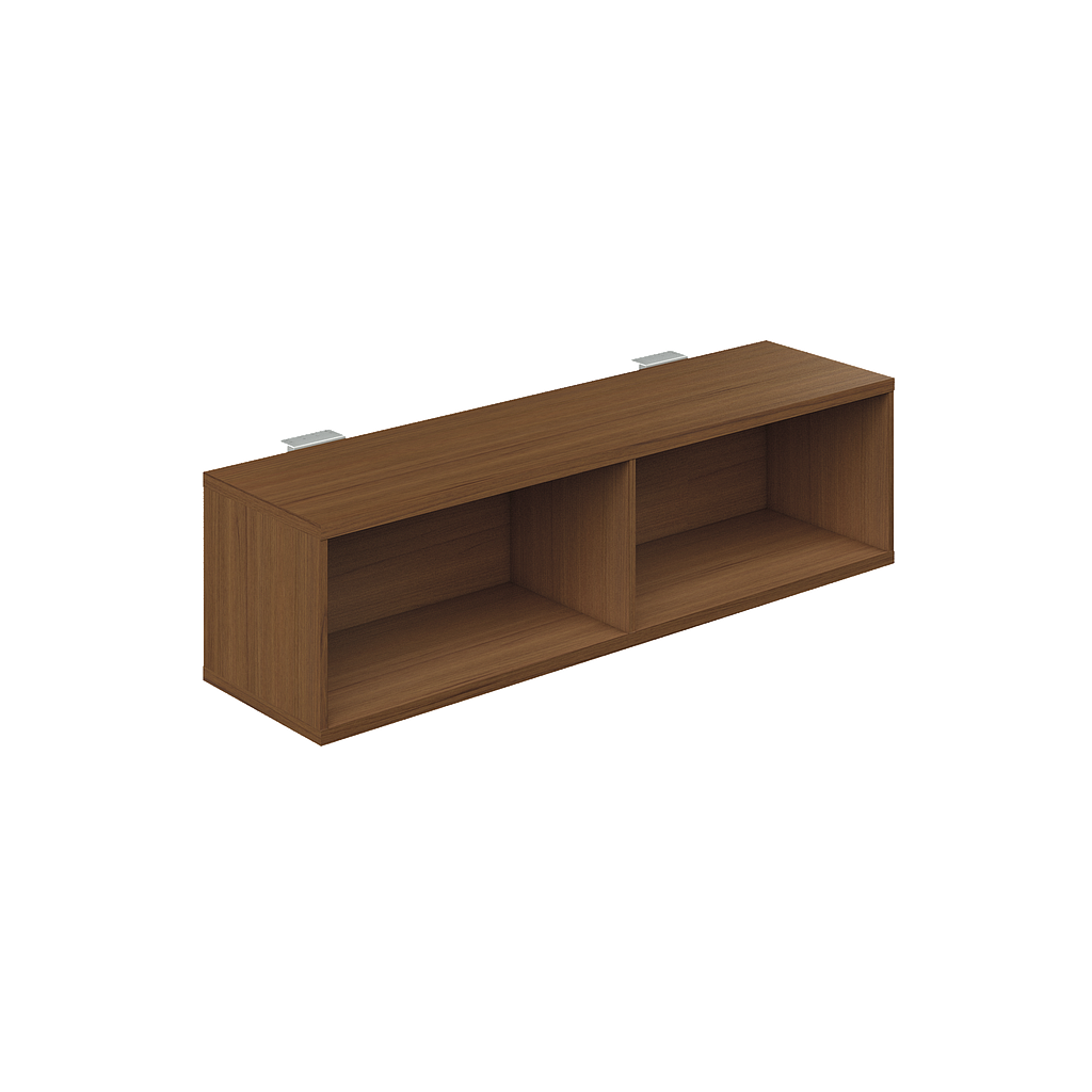 [GAM467150BP04PL00] Hanging bookcase below work surface 60 x 16 x 16" LPL (Cherry, En Polvo Negro)