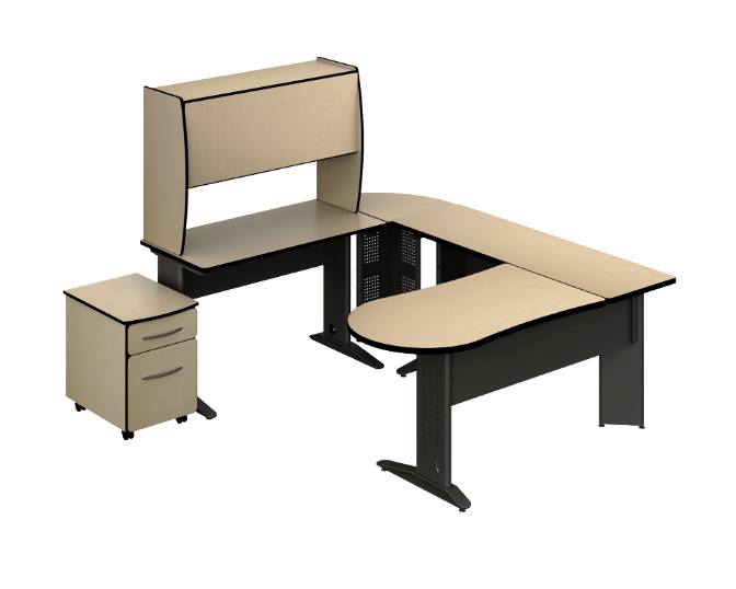 [GAK120TMLM19BP04PL00] Peninsula U group 19MM 67 x 86.5 x 61" TML Cyber (Cherry, En Polvo Negro)