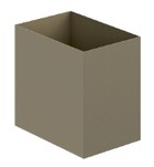 [GAN870LL02] Metal wastebasket 12 x 8 x 12" Nova  (Beige)