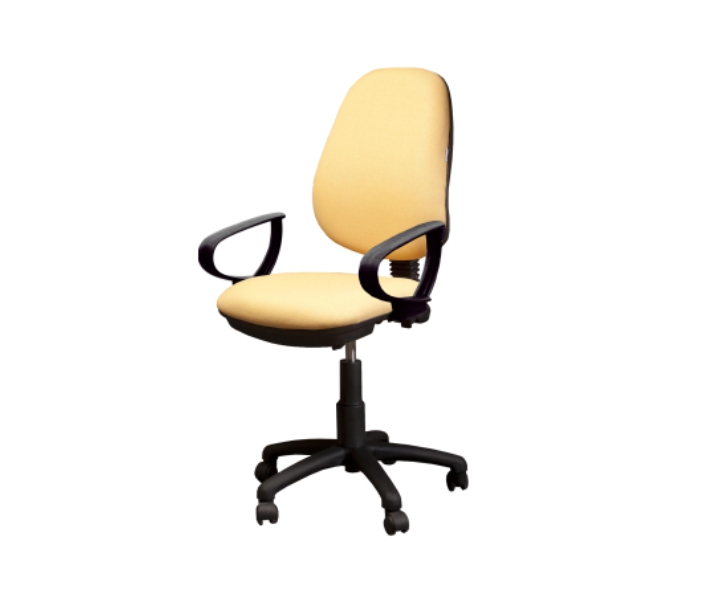 office chair "D" poly arms 5 star nylon base w/casters