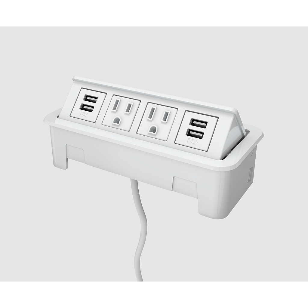 Multicontacto Nacre 2 Tomas/2 USB A+C 305 cm