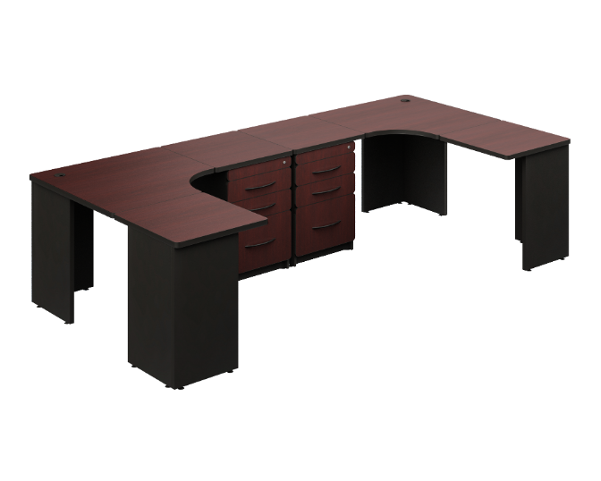 2 User station 118 x 60 x 30" Spazio