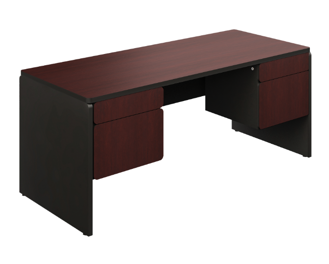 Double pedestal desk 72 x 31 x 30" Spazio