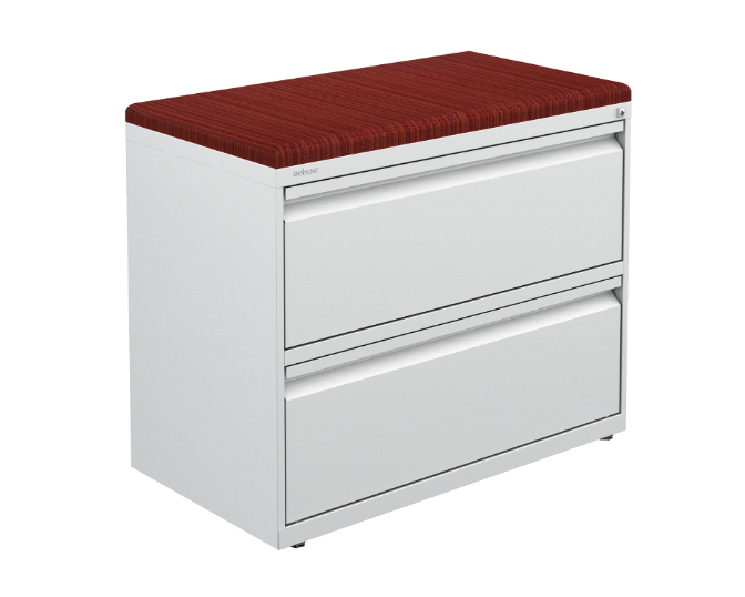 2 Drawer steel lateral file w/cushion 36 x 19.3 x 29" Urban