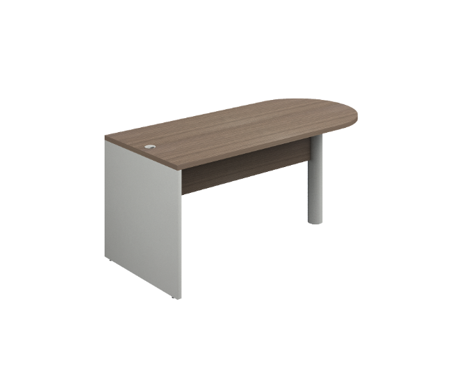 Peninsula desk 65 x 30 x 30", 4" leg Prime