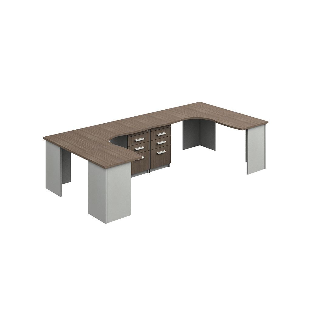 2 User station 120 x 60 x 30" Prime